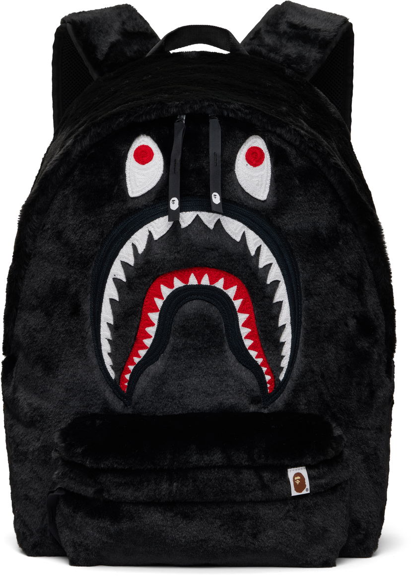 Рюкзак BAPE Shark Fur Daypack Backpack чорний | 001BAK801001M