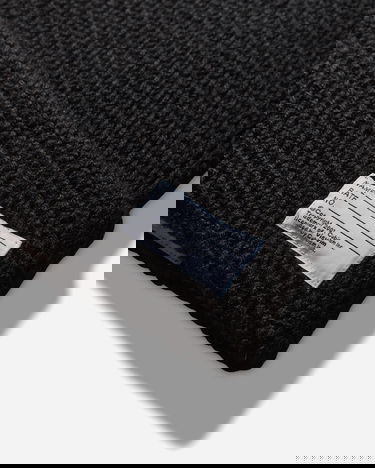 Шапка visvim Ribbed Knit Wool Beanie with Text Label чорний | 0125203003010 1, 4