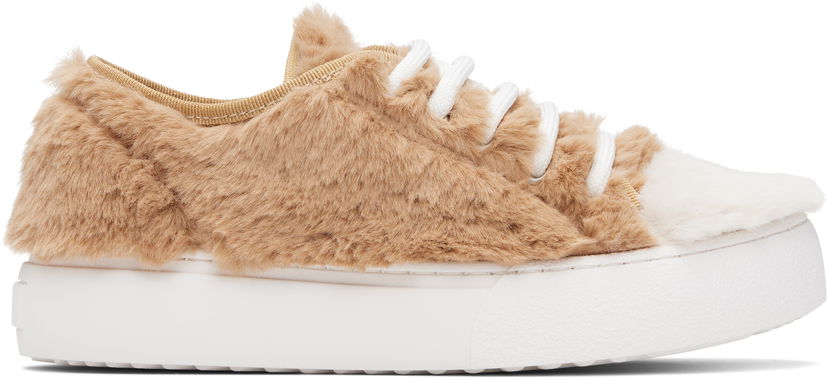 Кросівки та взуття Marni Marni Kids Faux-Fur бежевий | 82034