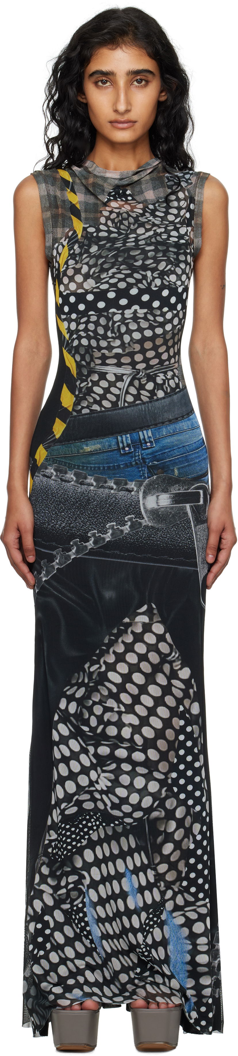 плаття Ottolinger Ottolinger Mesh Maxi Dress Різнокольоровий | 101-500301-03