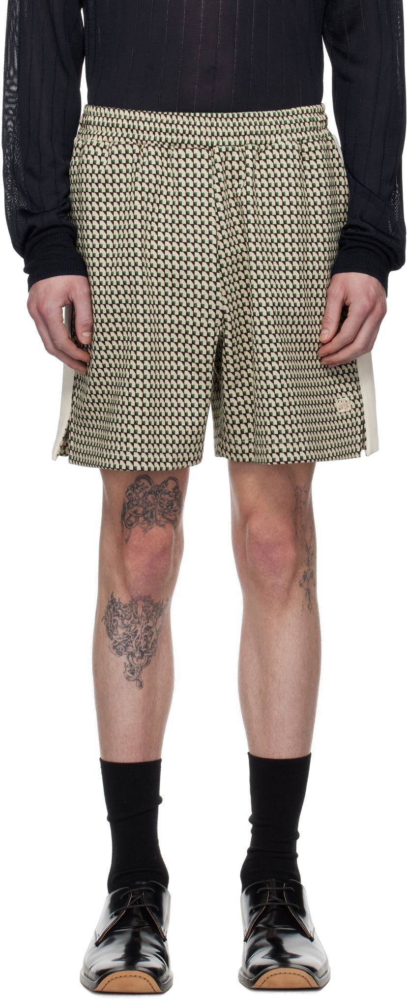 Шорти Wales Bonner Wales Bonner Power Shorts бежевий | US25JE36-JE22 - 1780 JACQUARD