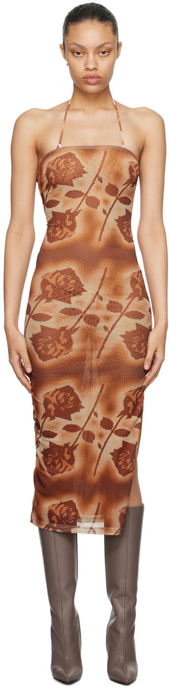 плаття Miaou Miaou Lila Halter Midi Dress Коричневий | 5025PM1SRO