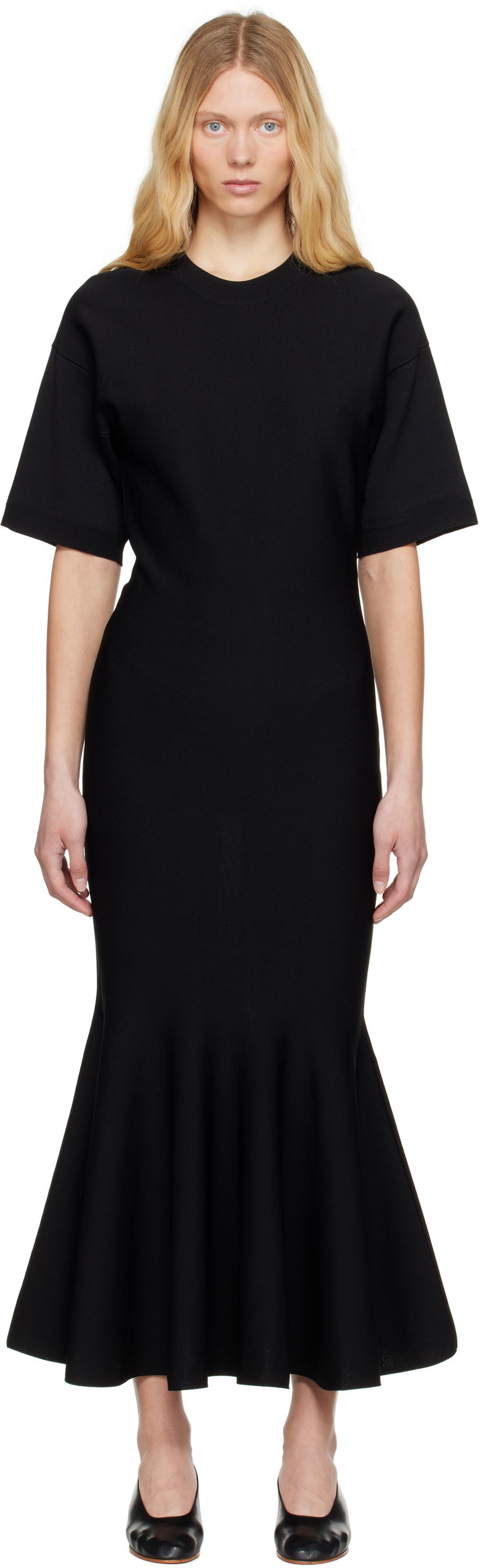 плаття AMI AMI Paris Godet Maxi Dress чорний | FDR264.KN0064