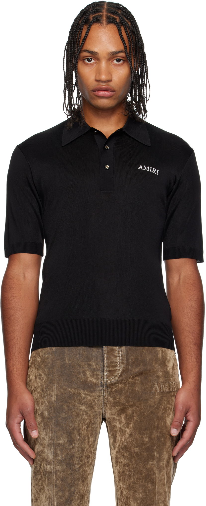 Сорочка поло AMIRI AMIRI Spirit Polo чорний | AMKNPO1067