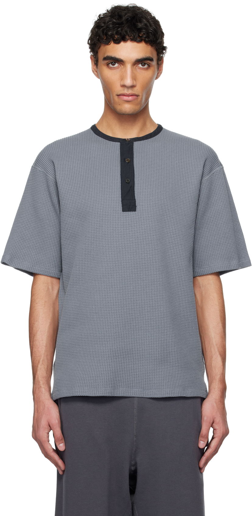 Футболка NANAMICA Nanamica Henry Neck Thermal Sweat Henley Сірий | S25SH104U