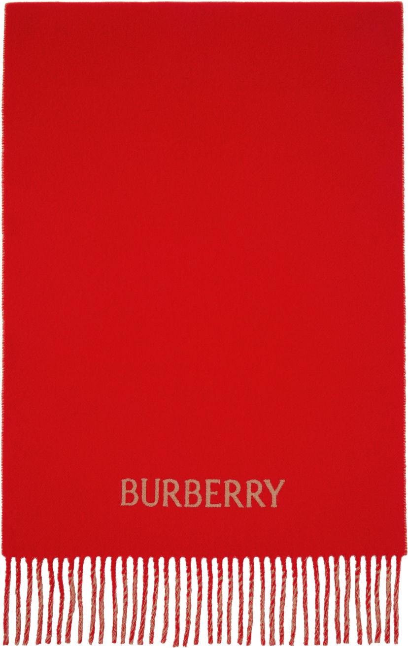 Шарф Burberry Reversible Cashmere Scarf Червоний | 8078786