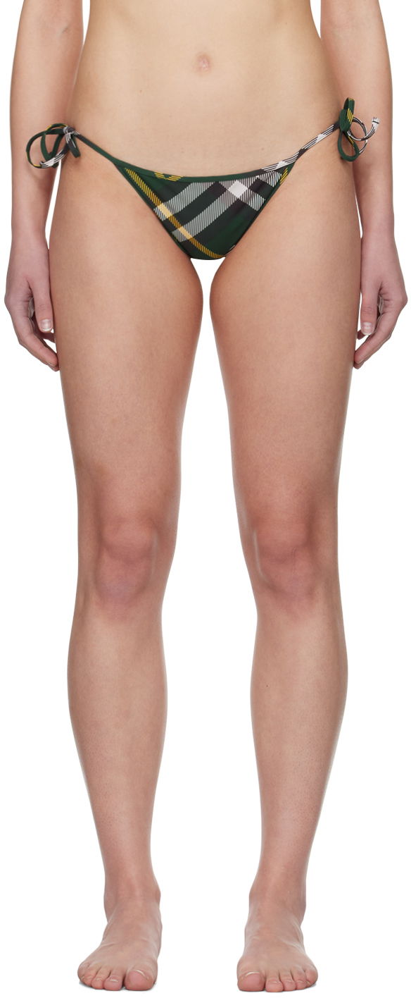 Купальники Burberry Green Check Bikini Bottom чорний | 8082750