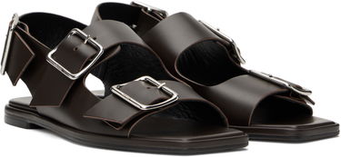 Одяг Aeyde Aeyde Thekla Leather Slingback Sandals Коричневий | A11-FS-BRNS08FL65-SS25-953-001, 3