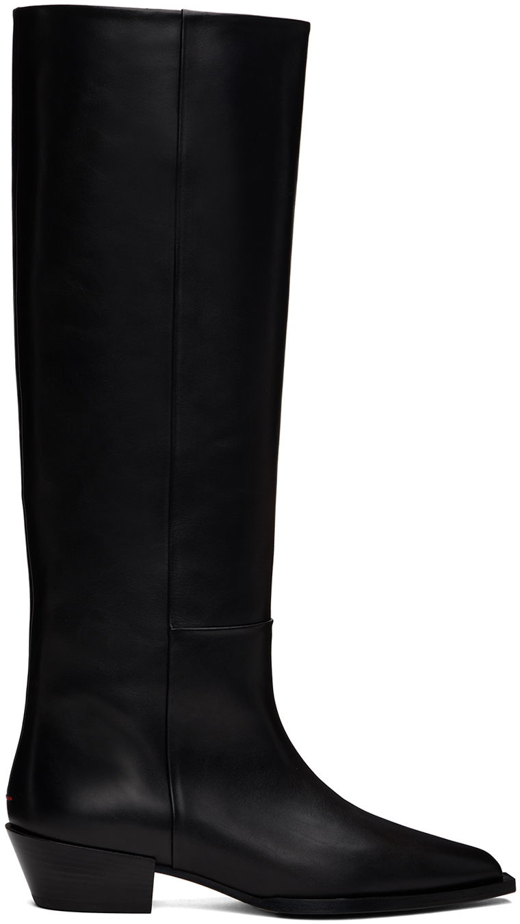 Одяг Aeyde Aeyde Arla Leather Cowboy Tall Boots чорний | A11-KB-ARUP40CH116-FW24-800-001