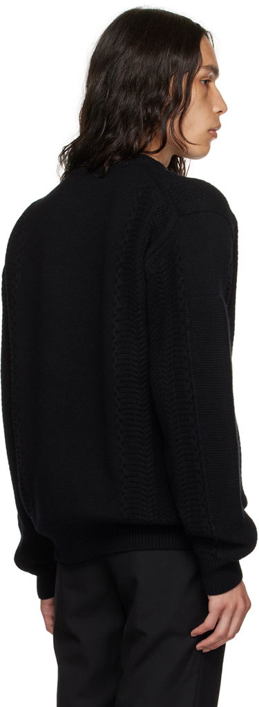Cветр We11done We11done Square Patch Sweater чорний | WD-KT3-23-643-U-BK, 2