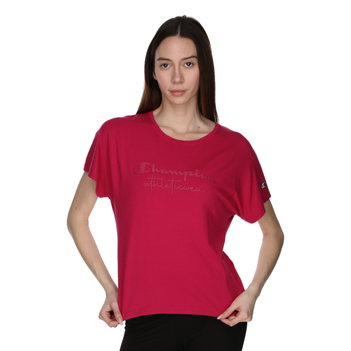 Футболка Champion Crewneck Embossed Athleticwear Top Червоний | 118297-PS078, 0