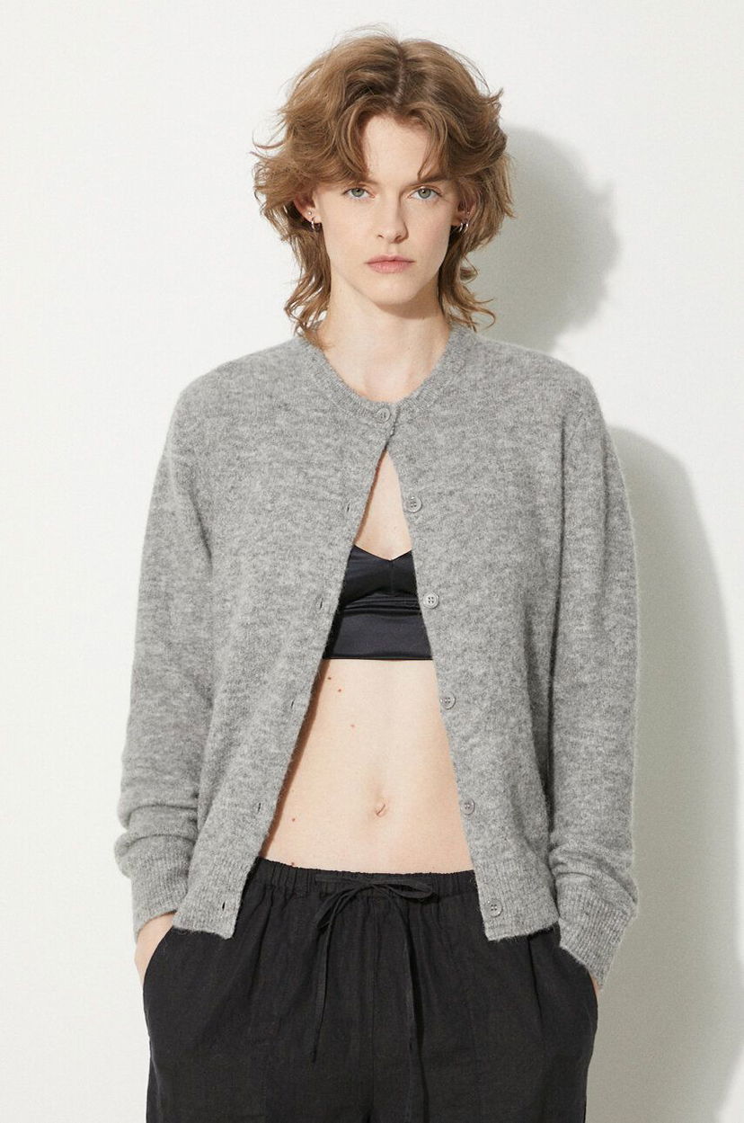 Cветр Samsoe Samsoe Wool Cardigan Сірий | F16422744