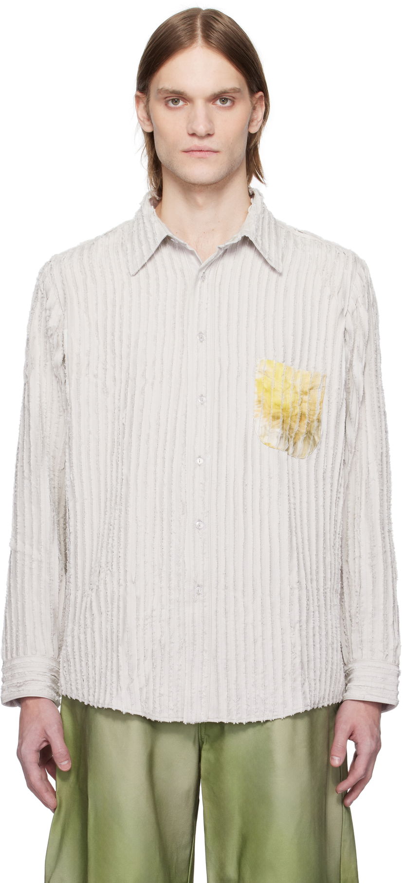 Сорочка Collina Strada Collina Strada Flower Drip Convention Shirt білий | XX3690
