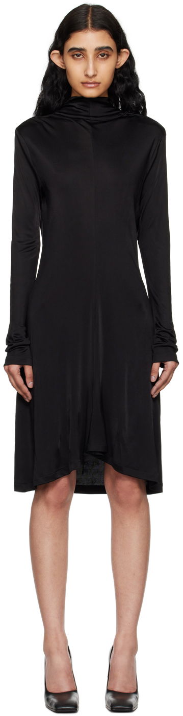 плаття Helmut Lang Helmut Lang Cowl Neck Midi Dress чорний | O05HW601