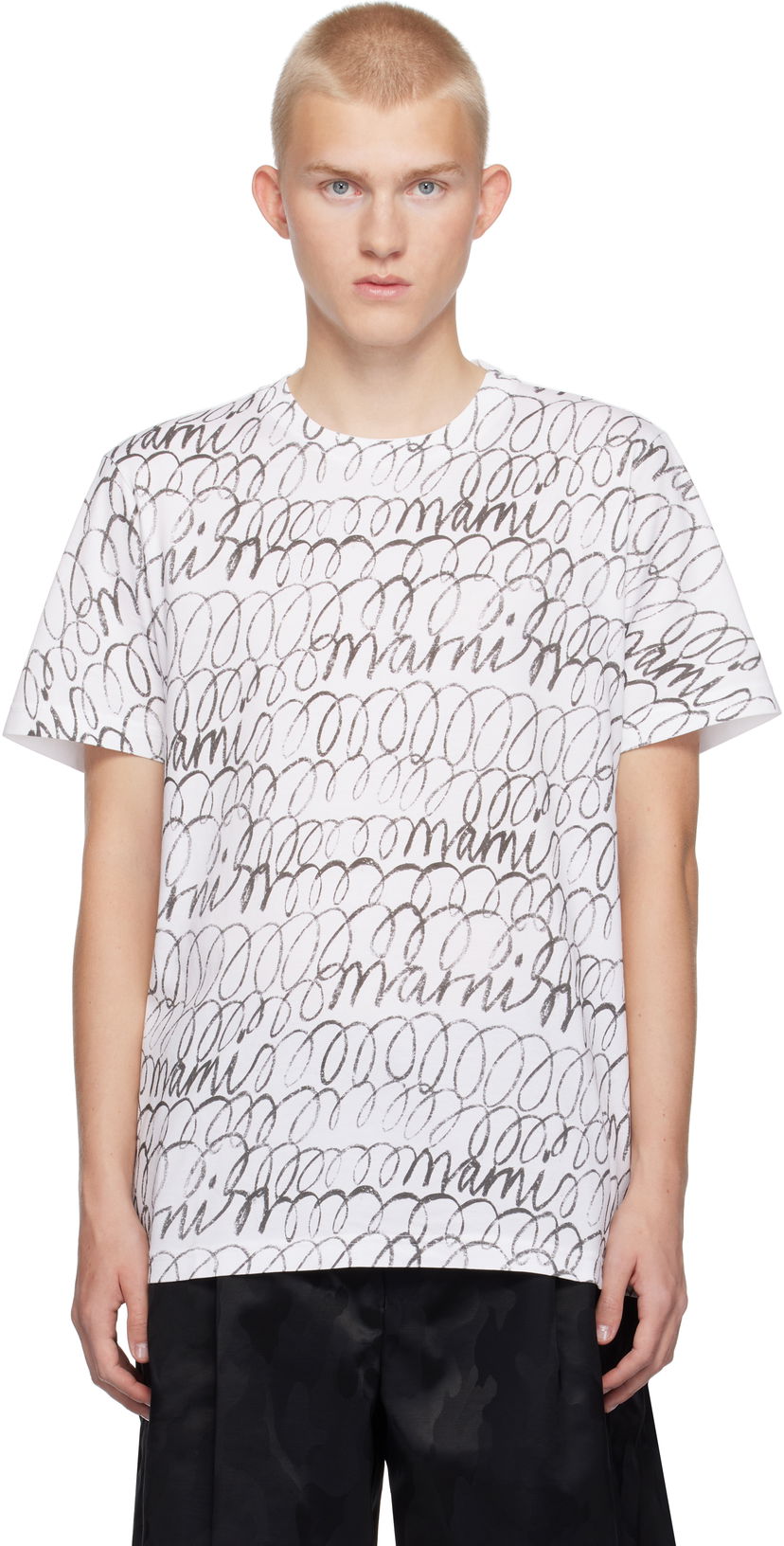 Футболка Marni Scribble Motif T-shirt білий | HUMU0198PU USCW97