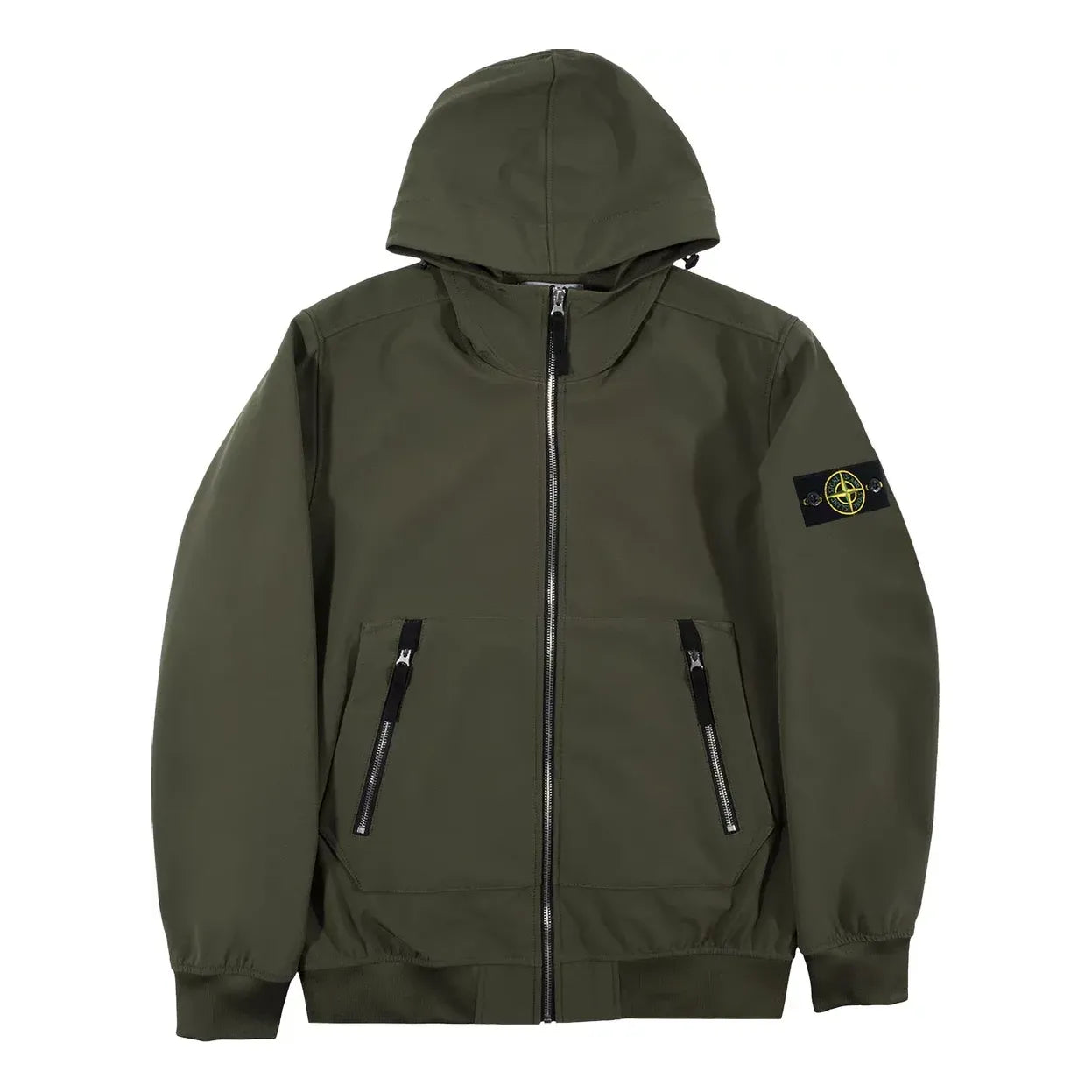 Вітровка Stone Island Hooded Soft Shell Jacket Зелений | 741540727-V0058, 0