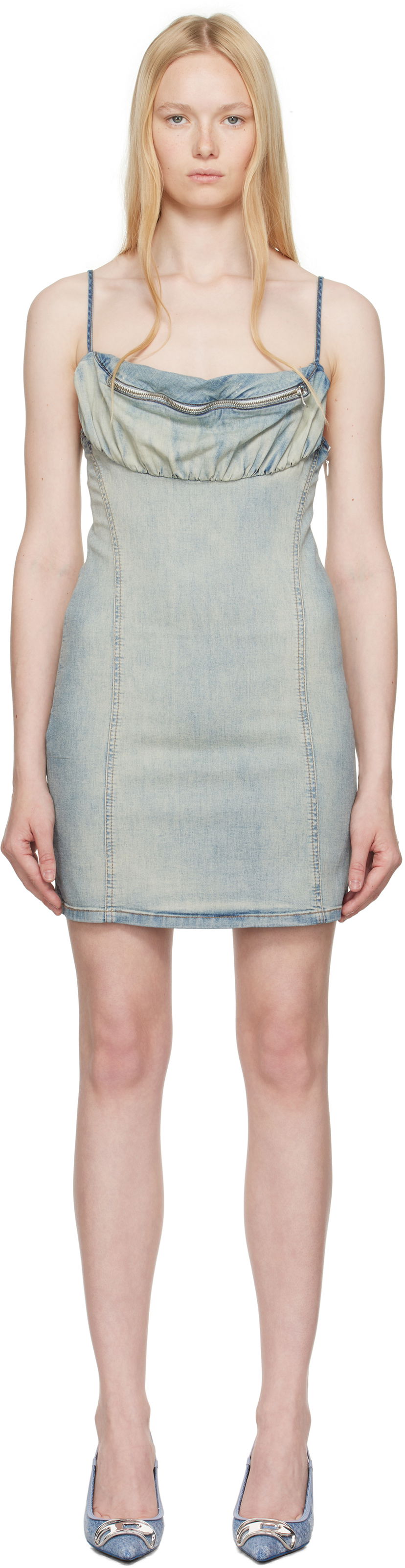 плаття Diesel Diesel De-Ellit-S Denim Minidress Синій | A16309 0ABDD