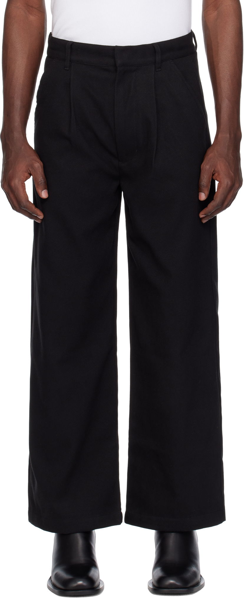 Штани izzue Relaxed Fit Twill Pants чорний | IZXPTL6137W4NBKX