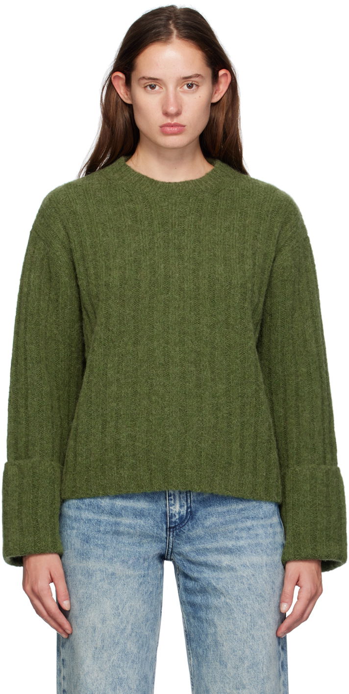 Cветр rag & bone Rag & Bone Stassi Crewneck Sweater Зелений | WAS24F066ON66, 0