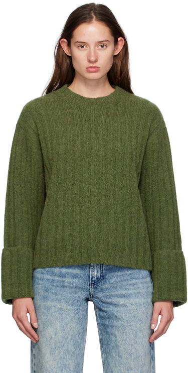 Cветр rag & bone Rag & Bone Stassi Crewneck Sweater Зелений | WAS24F066ON66, 0