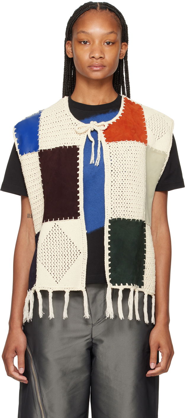 Жилет ADER ERROR Patchwork Crochet Vest Різнокольоровий | BN01SSKT0201IV