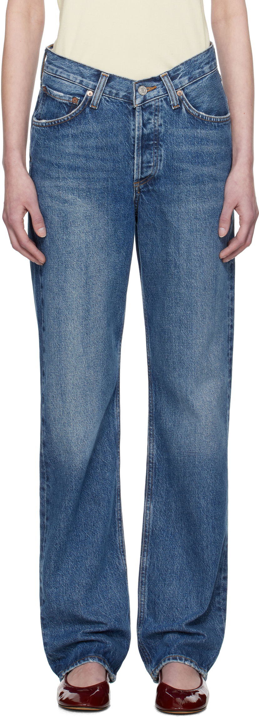 Джинси AGOLDE AGOLDE V-Waist Kelly Jeans Синій | A229-1535