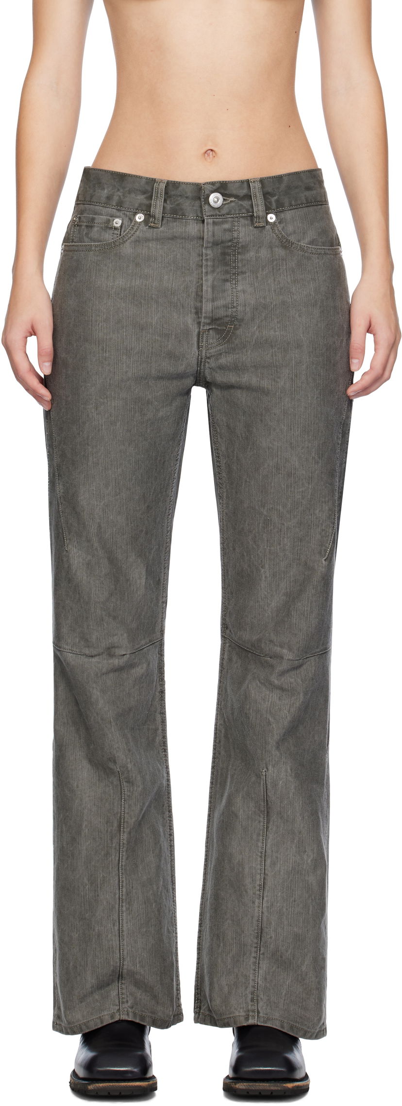 Джинси OUR LEGACY Our Legacy Moto Cut Jeans Сірий | W4245MO