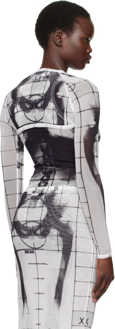 Футболка Jean Paul Gaultier Jean Paul Gaultier 'The Squeletor' Mesh Top білий | 25/33-F-TO243-T580-0100, 2
