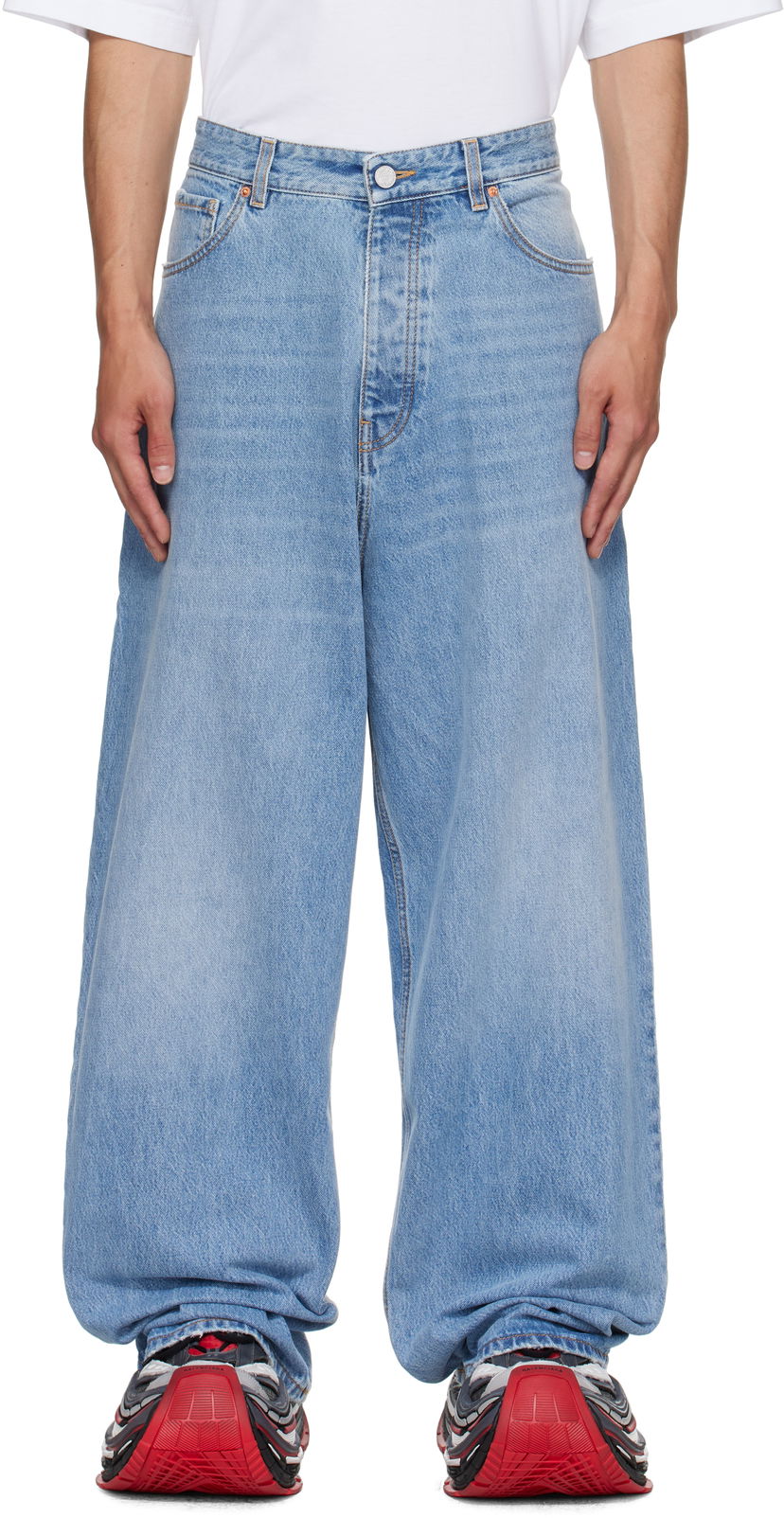 Джинси VETEMENTS Vetements Anarchy Reworked Jeans Синій | UH76DP120LB1