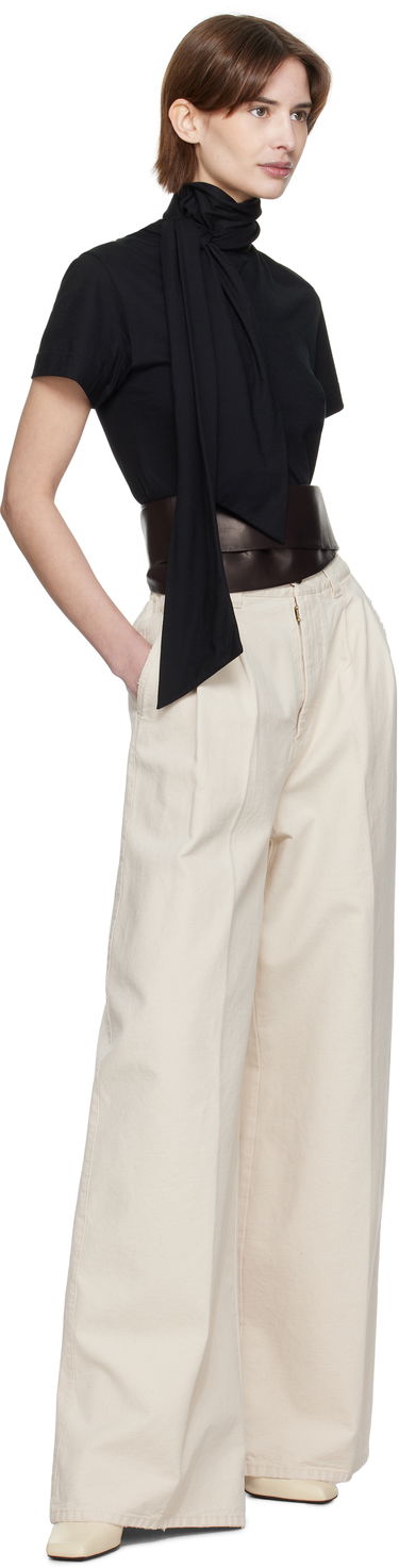 Ремені The Row The Row Wide Wrap Leather Belt чорний | W1737-L108, 2