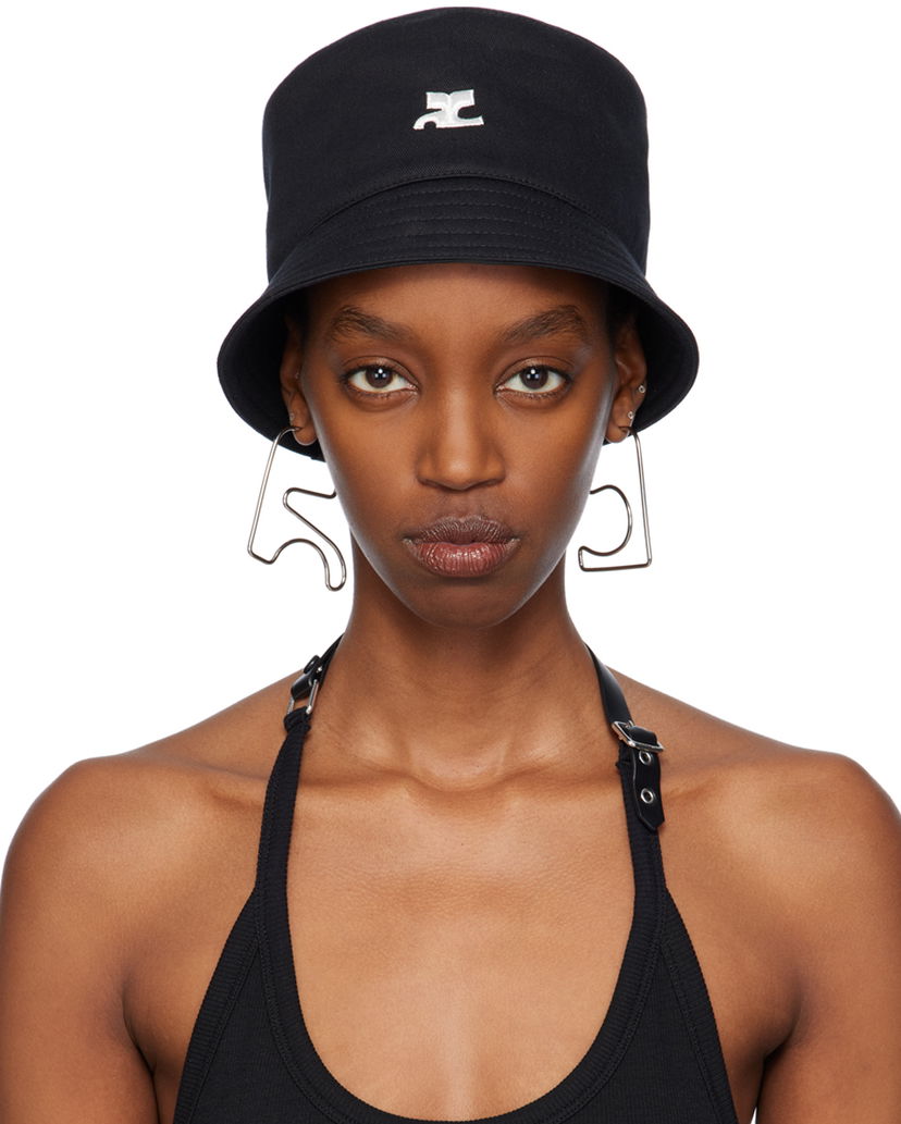 Кепка Courrèges Signature Bucket Hat чорний | 124ACP005CO0024