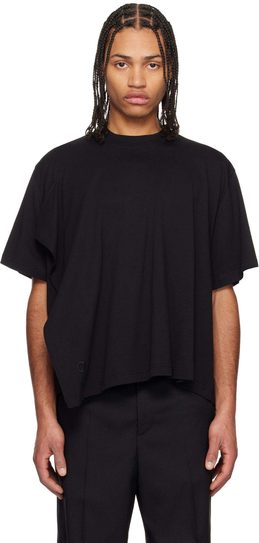 Футболка Craig Green Craig Green Asymmetric T-Shirt чорний | CGSS25CJETSS22