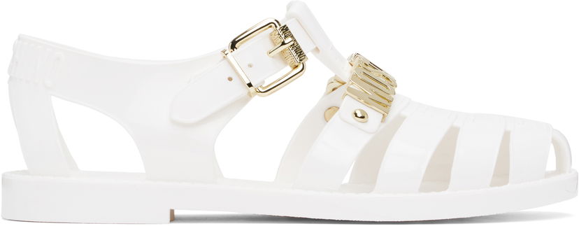 Купальники Moschino Moschino Jelly Logo Sandals білий | MA16501G1M M20 100