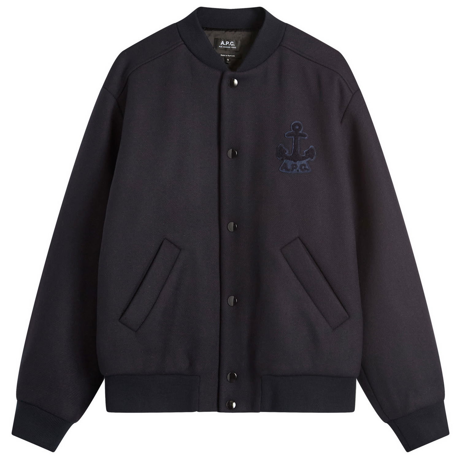 Куртка бомбер A.P.C. A.P.C. Micka Varsity Jacket, Size Small темно-синій | WVBDE-M32010-IAK, 1