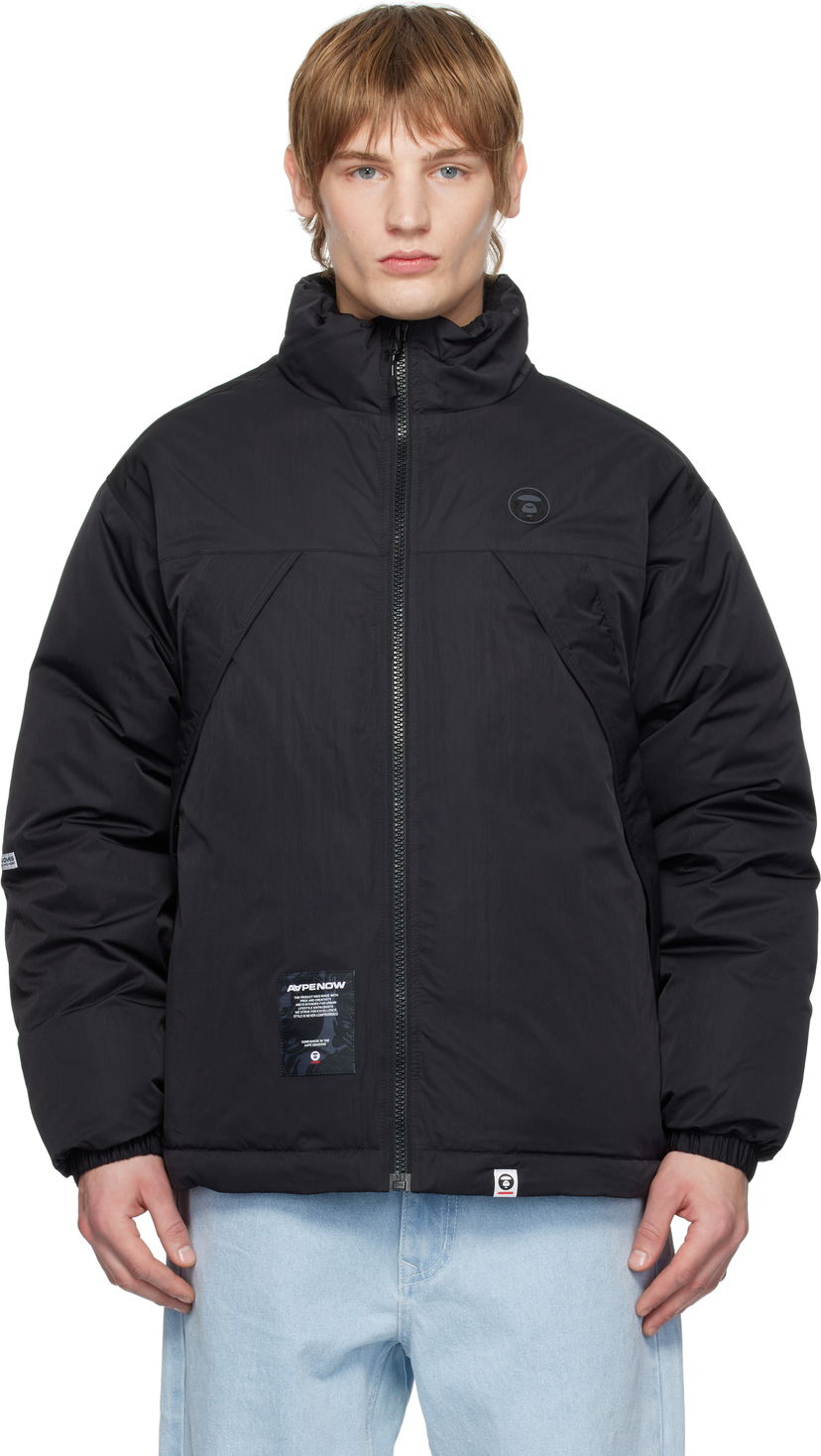 Пуховик AAPE by A Bathing Ape AAPE by A Bathing Ape 'AAPE NOW' Down Jacket чорний | AAPDNM7655XXNBKX