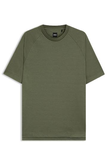 Футболка BOSS Regular Fit Stretch T-Shirt Зелений | 50544008