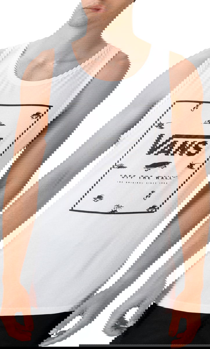 Безрукавка Vans Print Box Tank Top білий | vn0a31exypu1, 0