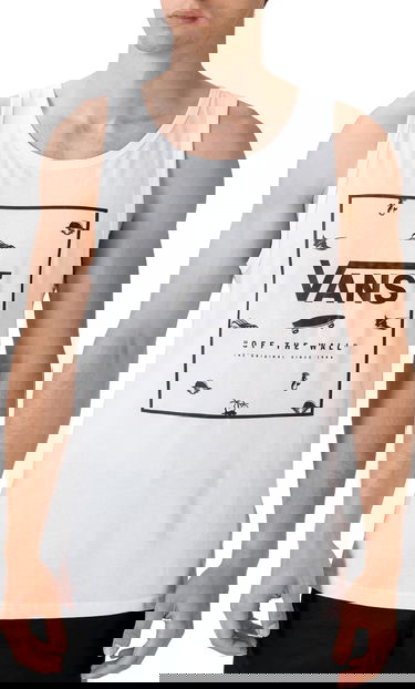 Безрукавка Vans Print Box Tank Top білий | vn0a31exypu1, 0