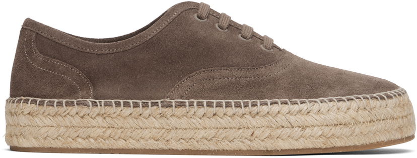 Одяг JW Anderson JW Anderson Lace-Front Platform Espadrilles Сірий | SE0031-LA0240