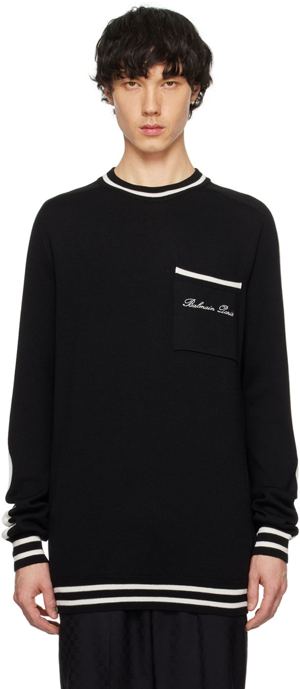 Cветр Balmain Signature Sweater чорний | CH1KD025KF85