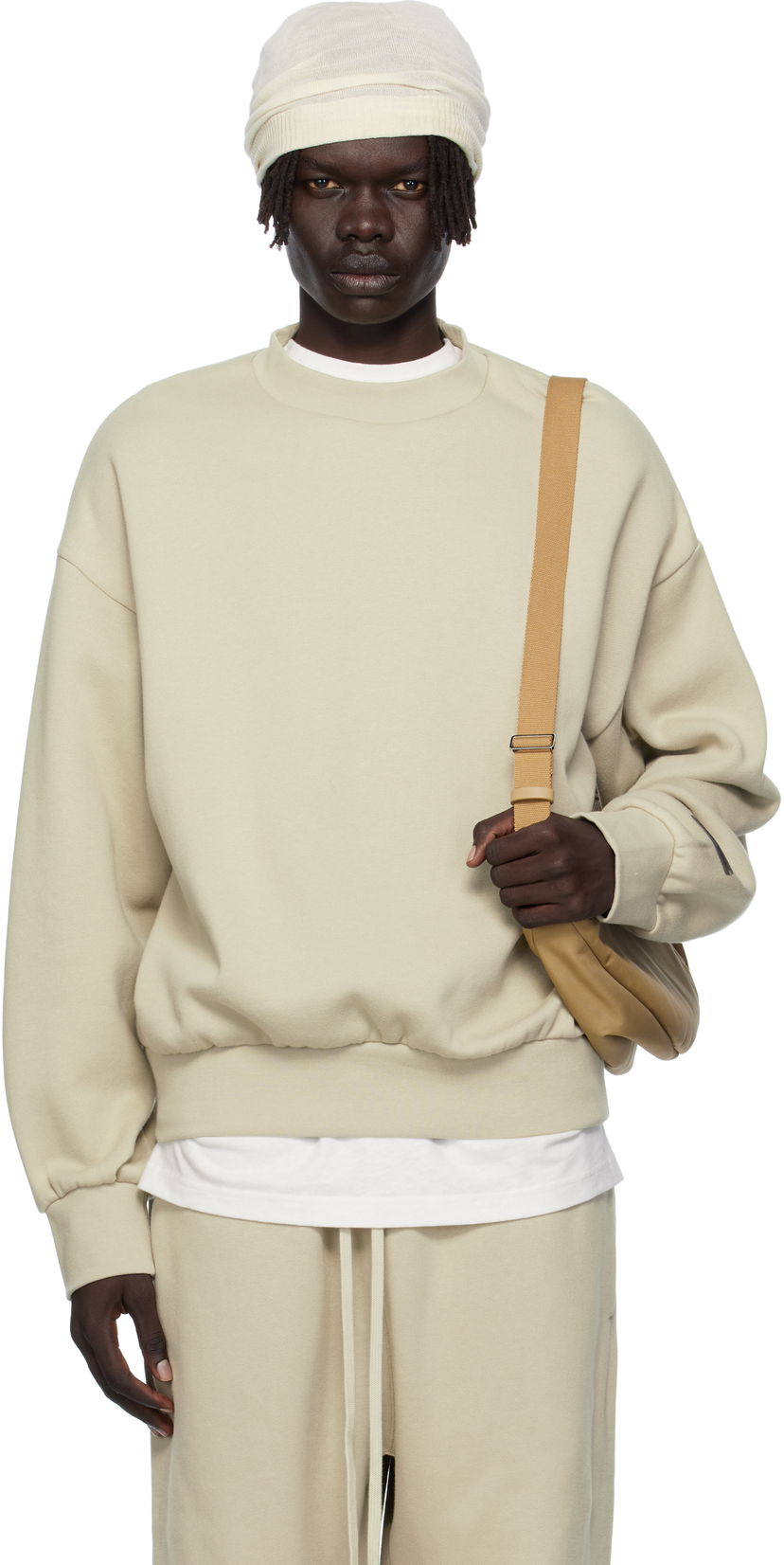 Світшоти Fear of God Fear of God ESSENTIALS Classic Fit Fleece Crewneck Sweatshirt бежевий | 192SP252046F