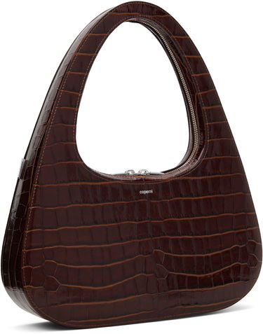 Сумочка Coperni Coperni Croco Embossed Large Swipe Baguette Bag Коричневий | COPBA85F6032, 1