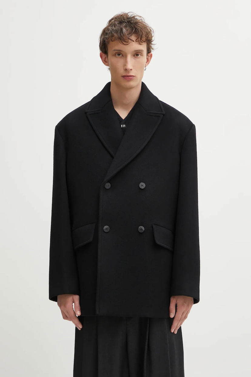 Пальто ADER ERROR Ader Error Double-Breasted Wool Coat чорний | BO42FYCT0102BK