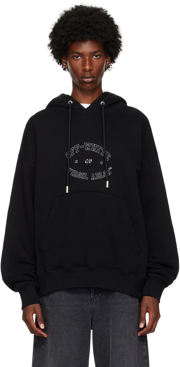 Світшоти Off-White Black College Skate Hoodie чорний | OMBB085F24FLE00S1001