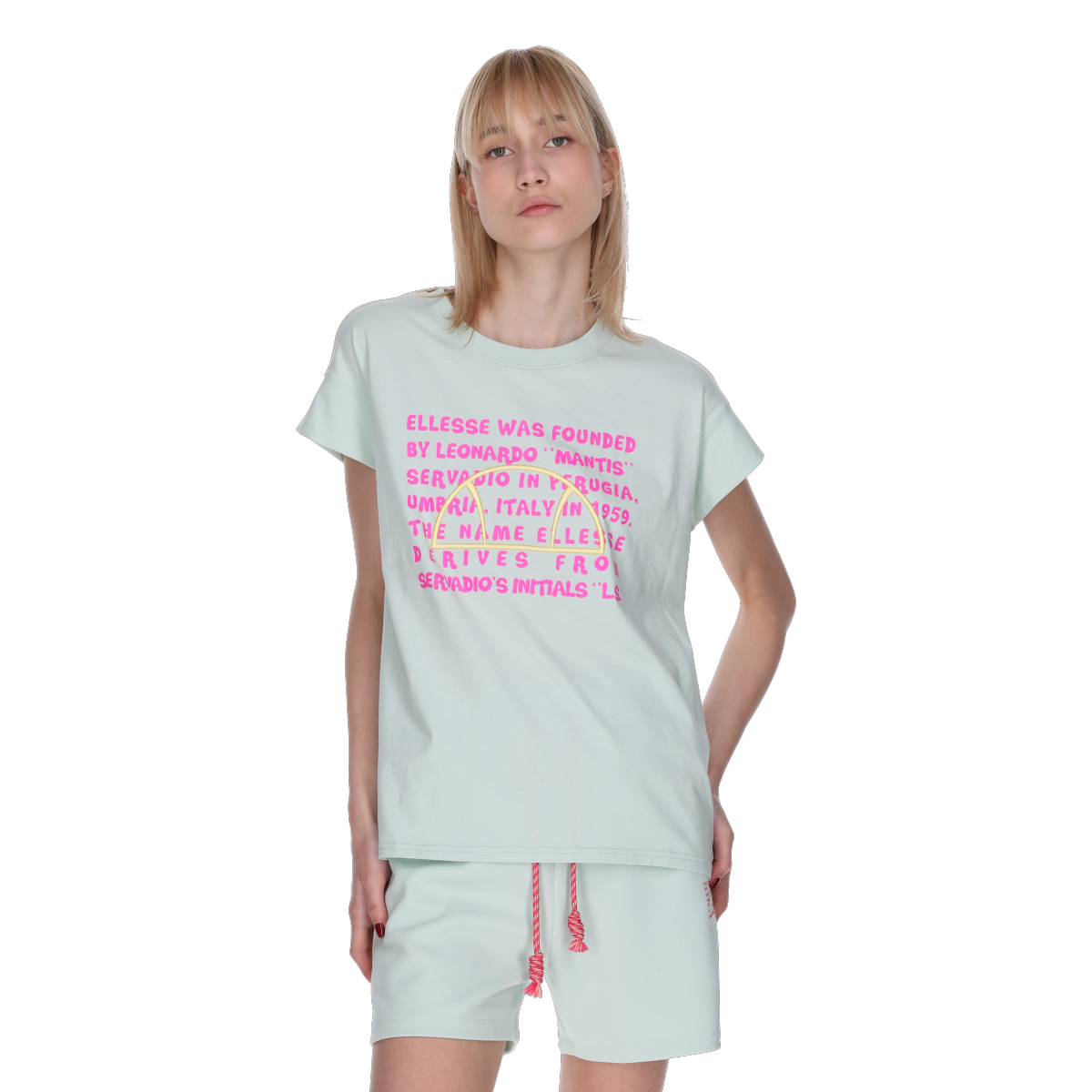 Спортивний костюм Ellesse Graphic T-Shirt and Drawstring Shorts Set Зелений | ELA251F802-64, 0