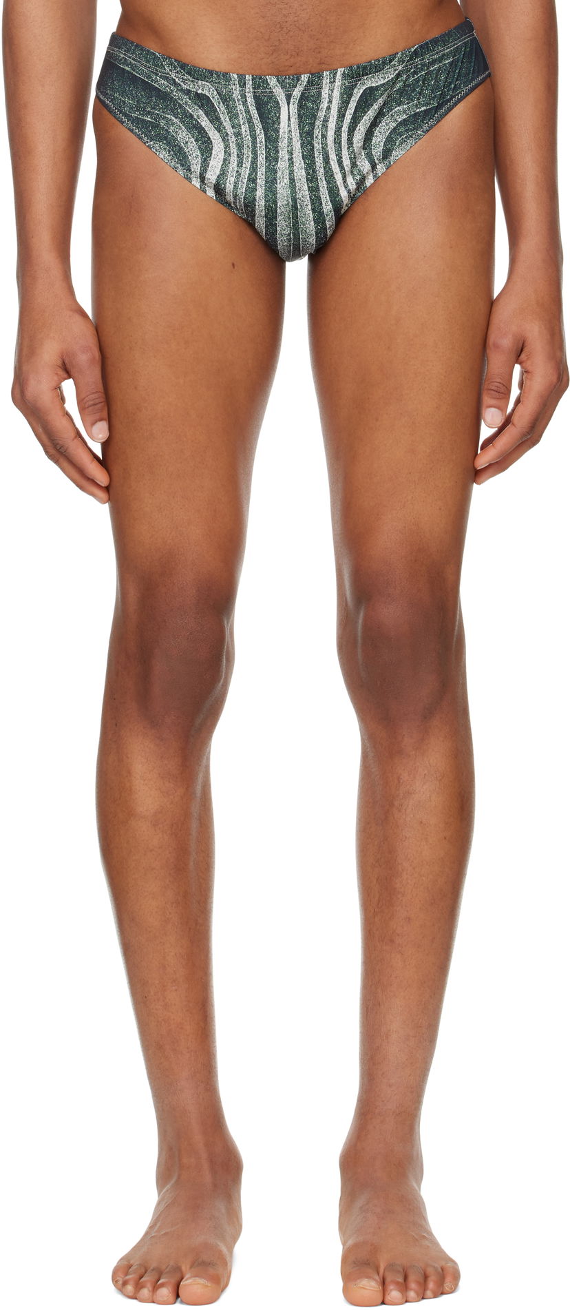 Купальники Jean Paul Gaultier Jean Paul Gaultier 'The Spirale' Swim Briefs Зелений | 25/34-H-SV060-J587-000203