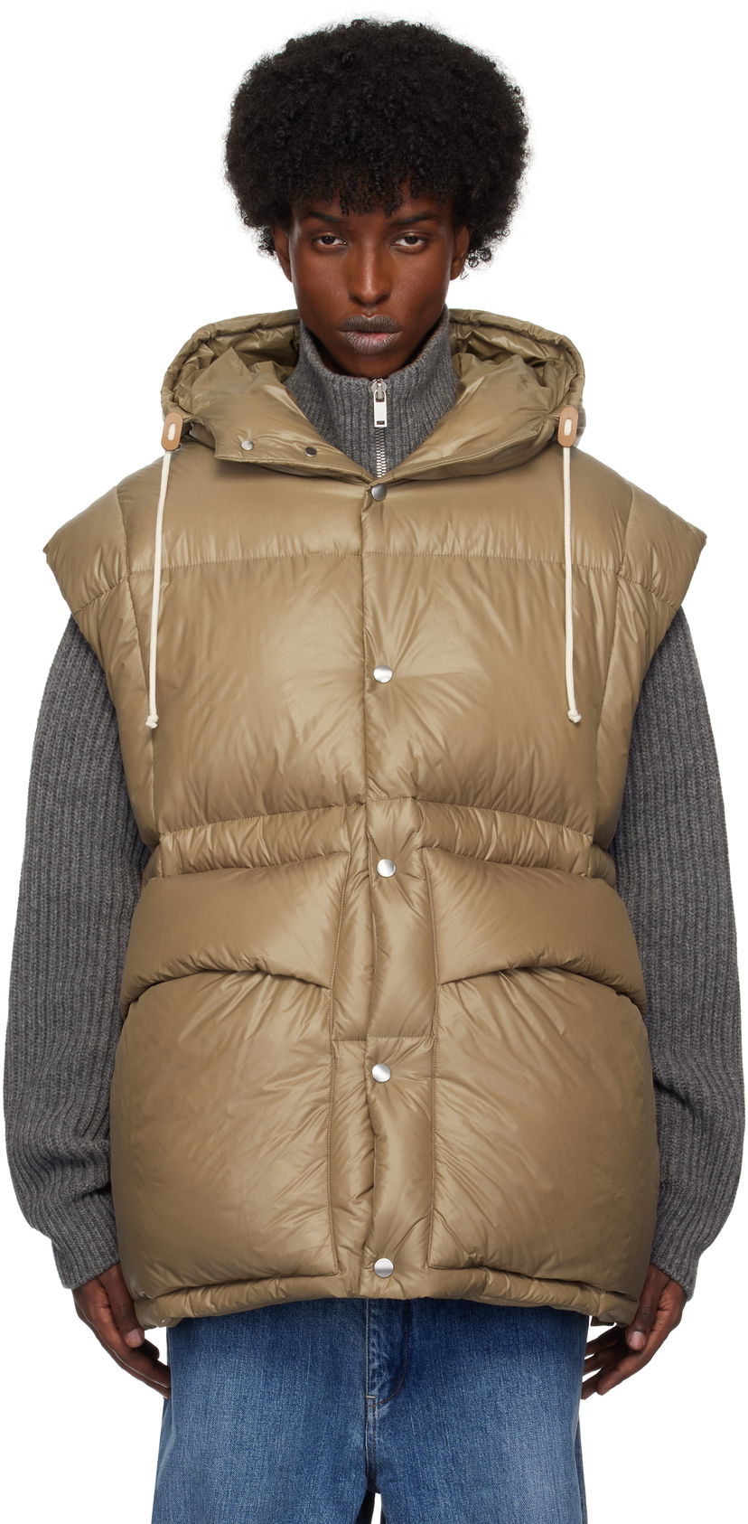 Жилет Jil Sander Quilted Down Vest Коричневий | J47AF0143_J70007