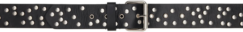 Ремені Dries Van Noten Dries Van Noten Studded Leather Belt чорний | 251-011404-195