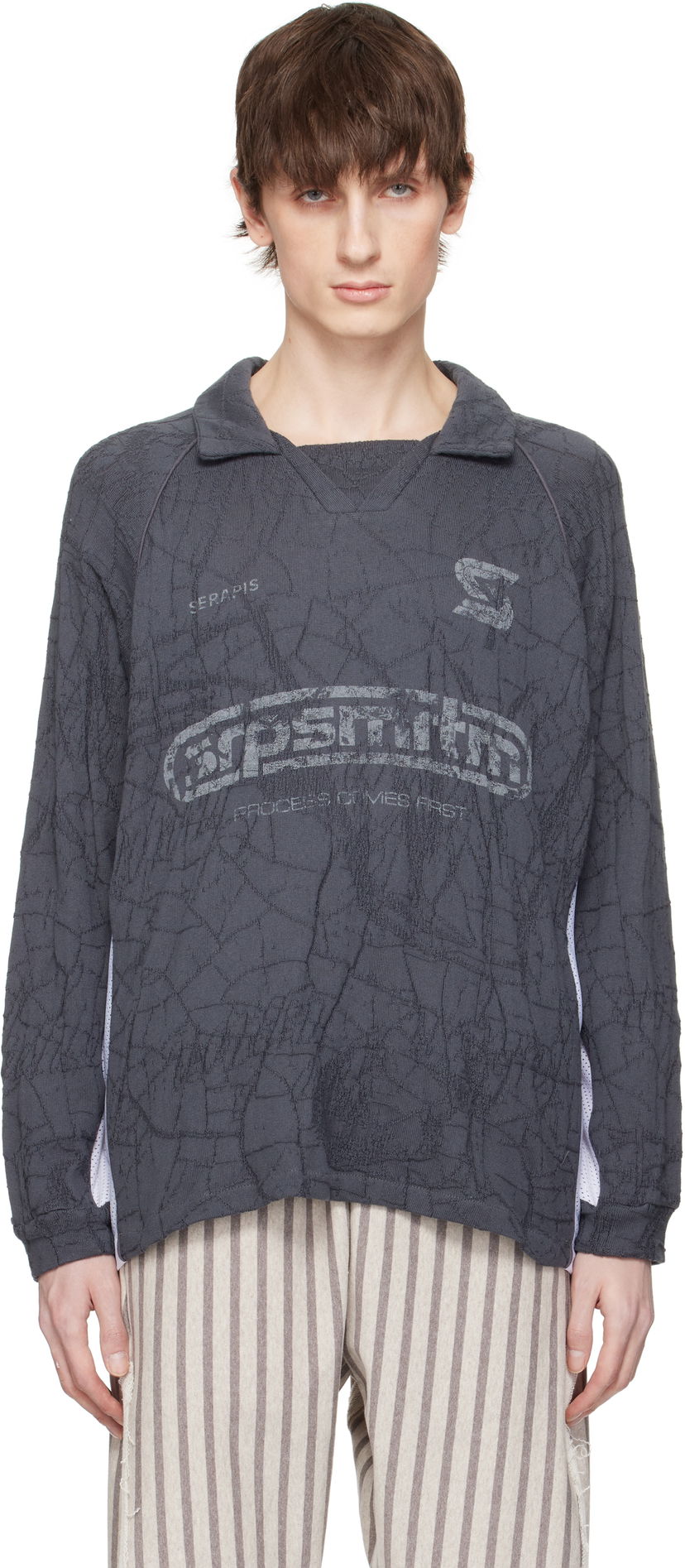 Cветр Serapis Serapis Knit Football Polo Сірий | SS25_FT_5
