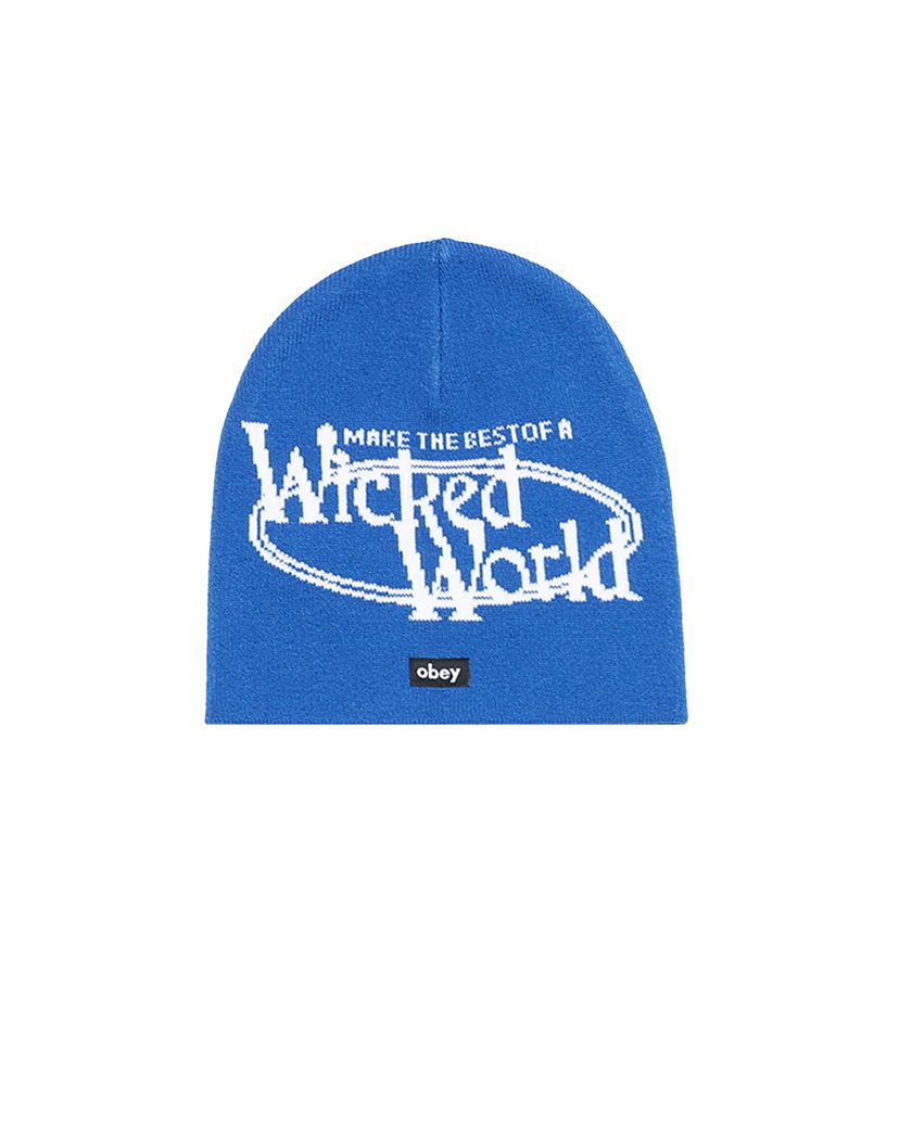 Шапка OBEY Wicked World Beanie Синій | 100030222-OLB
